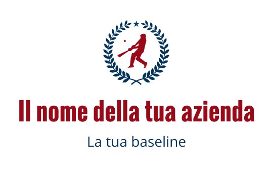 Logo dinamico con un giocatore in azione circondato da foglie di alloro