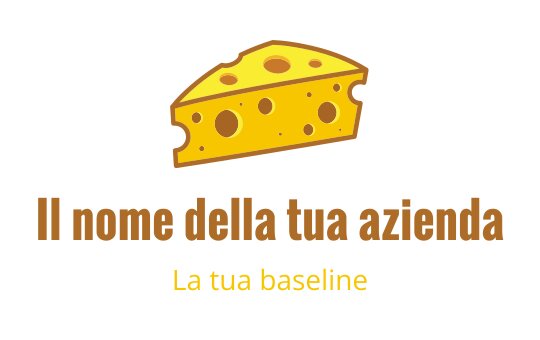 Logo di formaggio con un triangolo di formaggio giallo stilizzato