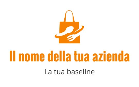 Logo design moderno di una borsa da shopping con una mano e movimento circolare