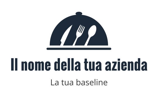 Logo elegante con una campana e elementi di posate