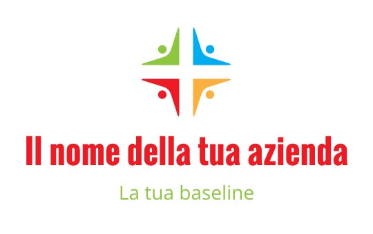 Logo colorato con una forma di stella e quattro figure umane