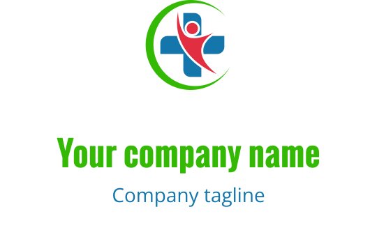 Logo vivace con figure astratte in rosso, verde acqua e lime