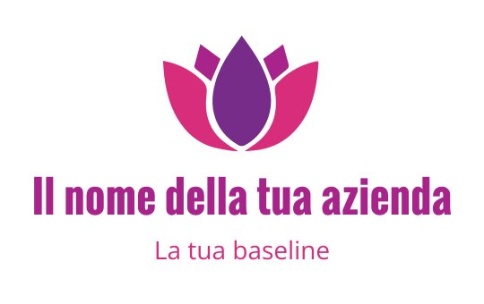 Logo design elegante di fiore di loto in tonalità rosa e viola