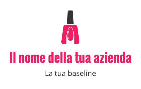 Logo di smalto rosa elegante con silhouette di bottiglia slanciata