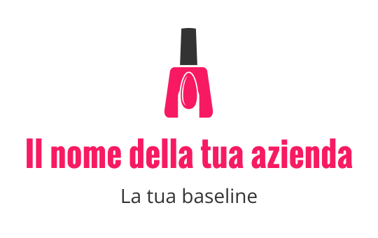 Logo di smalto rosa elegante con silhouette di bottiglia slanciata