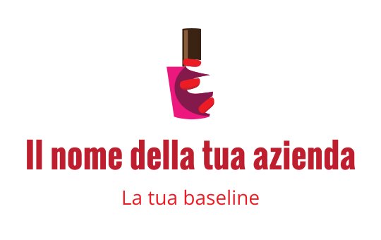Logo di smalto creativo con una bottiglia rosa e accenti rossi