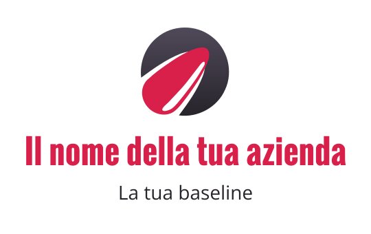 Design del logo moderno con una forma di foglia rossa su un cerchio scuro