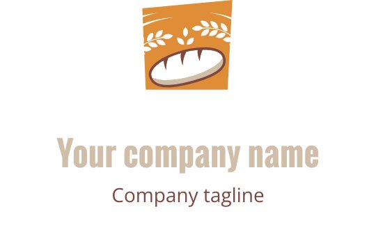 Logo elegante con un pane stilizzato in oro e marrone