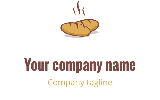 Logo elegante con un pane stilizzato in colori caldi