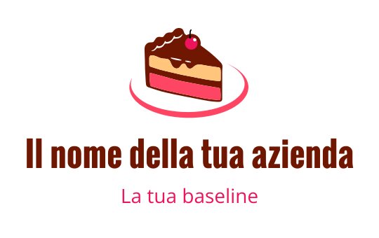 Logo di torta deliziosa con strati e una ciliegia sopra
