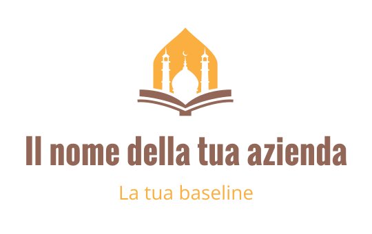 Logo elegante con silhouette di moschea sopra un libro aperto
