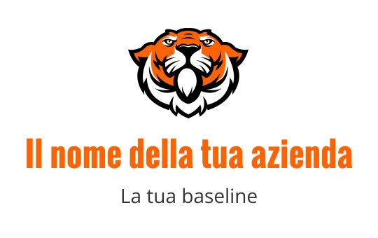 Logo di un tigre audace con caratteristiche arancioni e nere