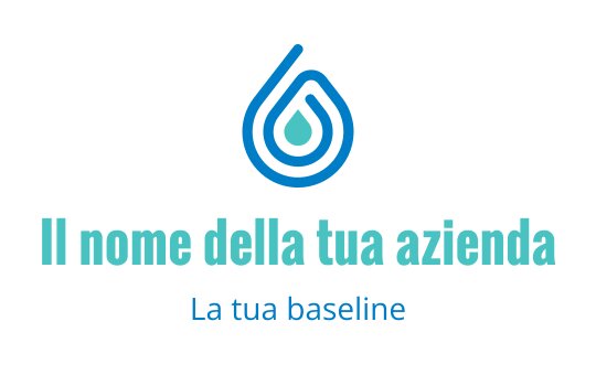 Design del logo a goccia blu moderno con elementi circolari sovrapposti