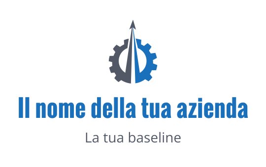 Design del logo moderno con ingranaggio e bussola in blu e grigio