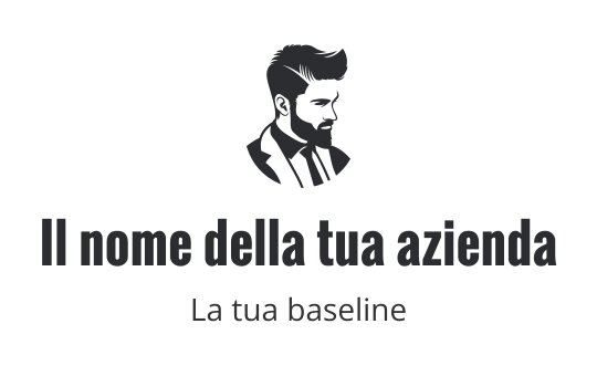 Logo elegante con la silhouette di un uomo in giacca