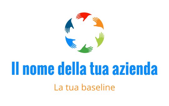 Logo colorato con mani disposte in un arrangiamento circolare