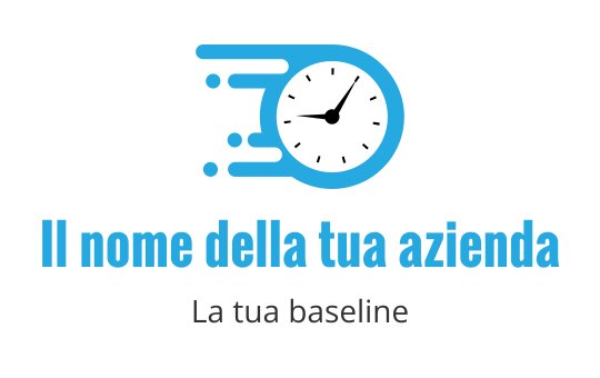 Logo dinamico blu con forma circolare e linee di movimento