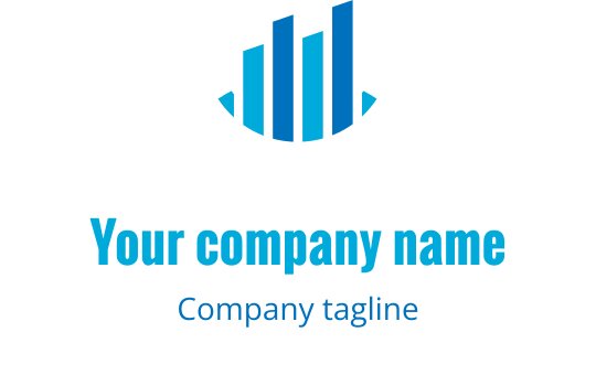 Logo design in turchese e ciano con silhouette di sub stilizzate