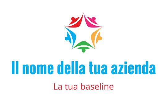 Logo design di stelle colorate con forme a cuore in tonalità vivaci