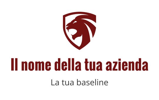 Logo bordeaux con un leone stilizzato, che rappresenta forza e coraggio nel settore dei tigri.