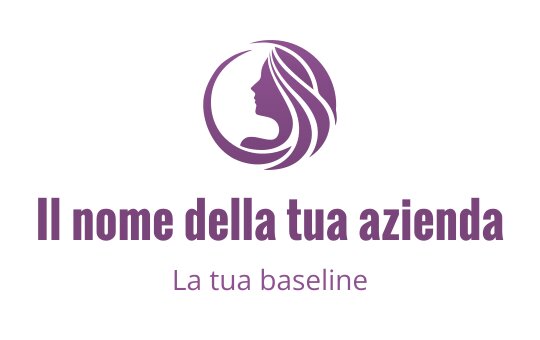 Logo elegante con la silhouette di una donna dai capelli fluenti