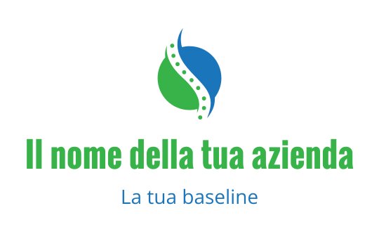 Design del logo moderno con un vortice astratto blu e verde con accenti a pois