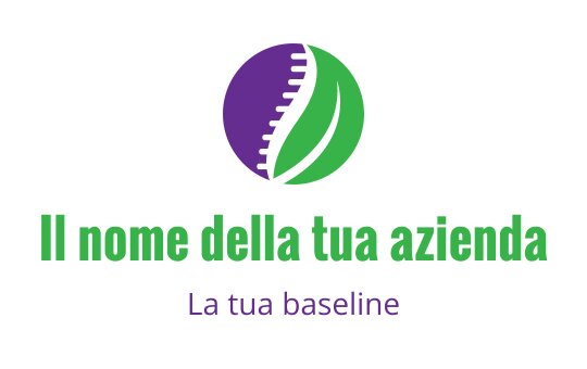 Design del logo moderno con una forma circolare viola e verde con elementi fogliari